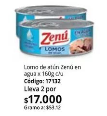 Zenú - Lomo de atún en agua