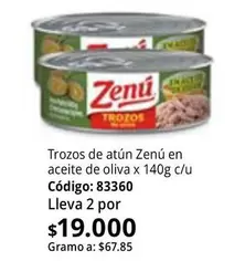 Zenú - Trozo de atún en aceite de oliva