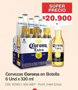 Corona - Cervezas en Botella 6 Und x 330 ml