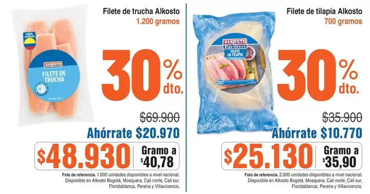 Alkosto - Filete de trucha
