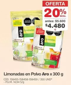 Aro - Limonadas en Polvo