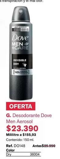 Dove - G. Desodorante Men Aerosol