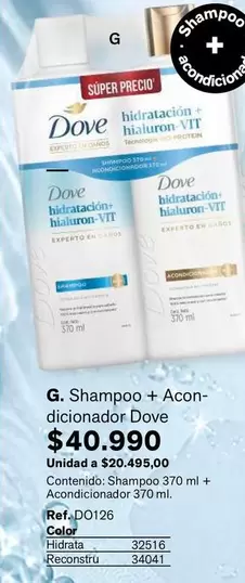 Dove - Shampoo + Acondicionador