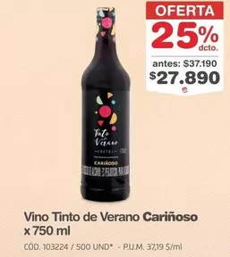 Cariñoso - Vino Tinto de Verano x 750 ml