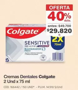Colgate - Crema Dental Sensitive Blanqueador Fresh