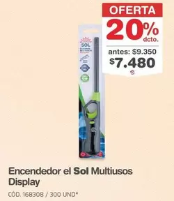 Sol - Encendedor el Multiusos Display