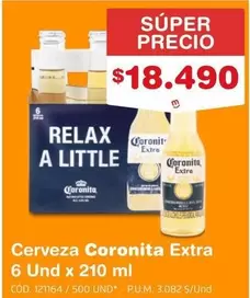 Coronita - Cerveza Extra 6 Und x 210 ml