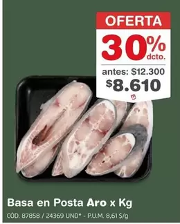 Aro - Basa en Posta x Kg CÓD. 87858 / 24369 UND