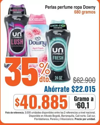 Downy - Perlas perfume ropa