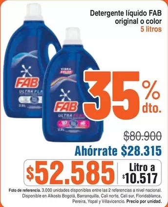 Fab - Detergente líquido
