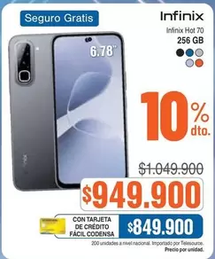 Infinix - Hot 70 256 GB