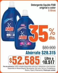 Fab - Detergente líquido