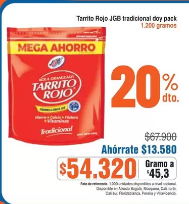 Tarrito Rojo -  JGB tradicional
