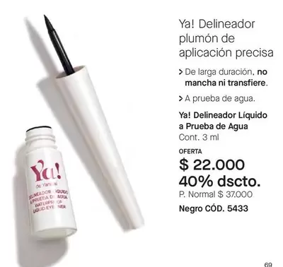 Delineador plumón de aplicación precisa