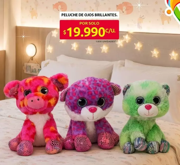 mia - Peluche de ojos brillantes