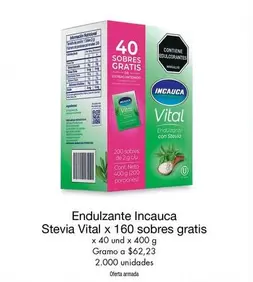 Incauca - Stevia Vital x 160 sobres