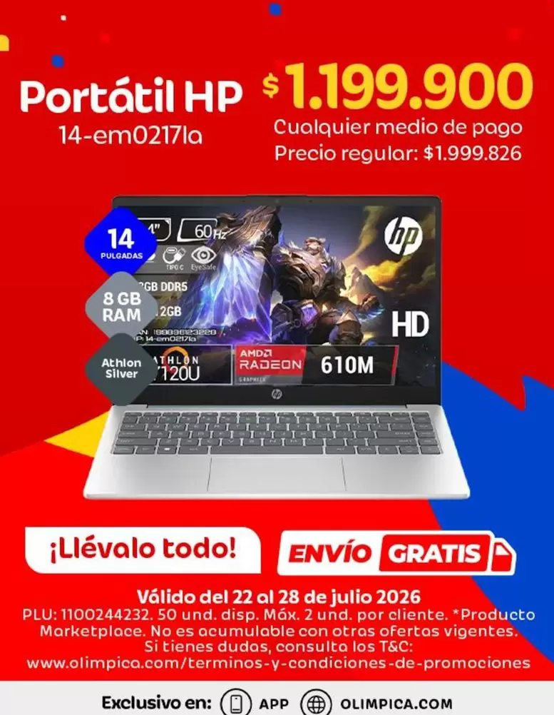HP - Portátil 14-em0217la
