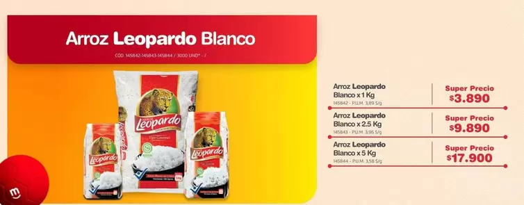 Gourmet - Arroz Leopardo Blanco