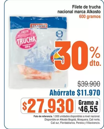 Alkosto - Filete de trucha