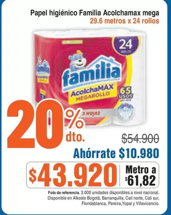 Familia - Papel higi
uevoenico Acolchamax mega