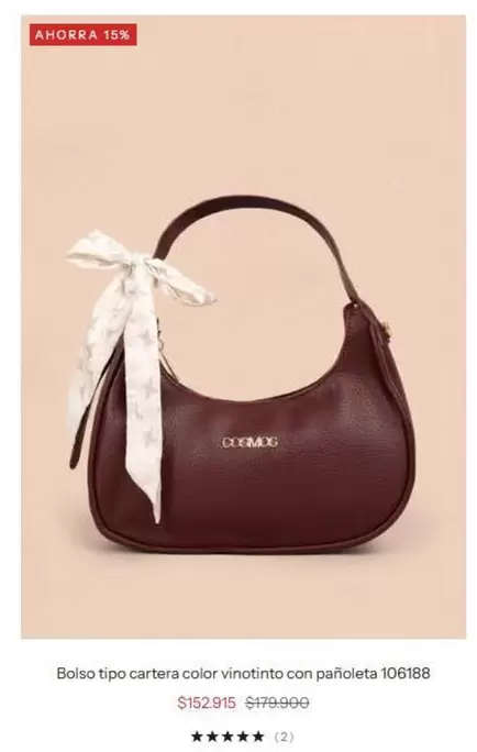 Bolso tipo cartera con pañoleta 106188