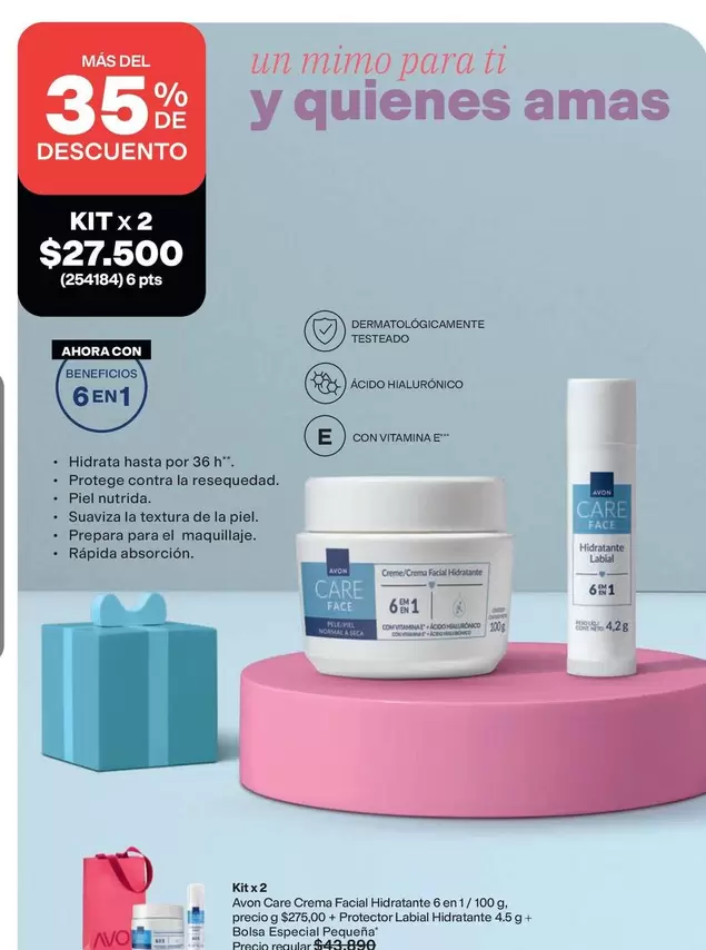 Piel - Kit x 2 Crema Facial Hidratante + Protector Labial