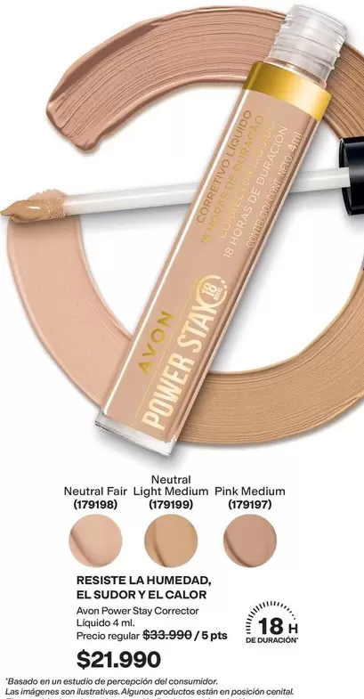 Avon - Power Stay Corrector Líquido