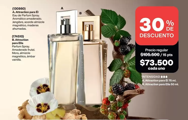 Avon - A. Attraction para Él Eau de Parfum Spray, A. Attraction para Ella Parfum Spray
