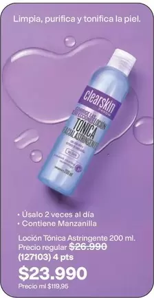 Piel - Loción Tónica Astringente 200 ml. (127103)