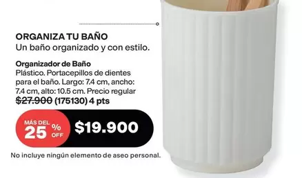 Estilo - Organizador de Baño (Portacepillos de dientes)