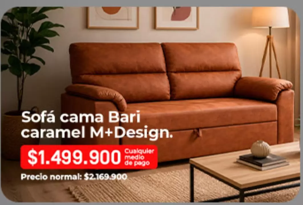 Sofá cama Bari caramel