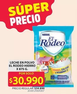 El Rodeo - LECHE EN POLVO EL RODEO HIERRO X 875 G.