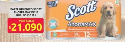 Scott - PAPEL HIGI
ENICO AHORRAMAX DE 12 ROLLOS