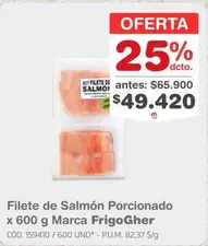Filete de Salmón Porcionado x 600 g