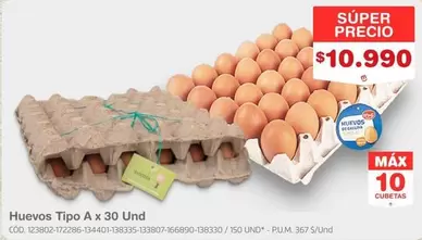 Huevos Tipo A x 30 Und