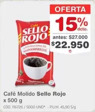 Sello Rojo - Café Molido x 500 g