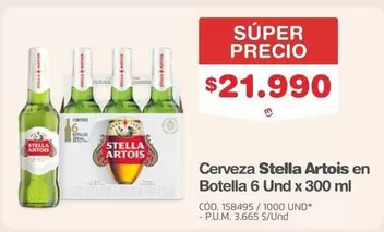 Stella Artois - Cerveza en Botella 6 Und x 300 ml