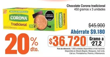Corona - Chocolate tradicional