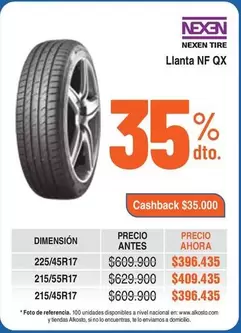 Nexen - Llanta NF QX