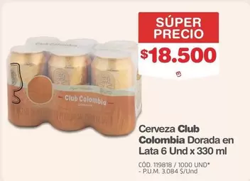 Club Colombia - Cerveza Dorada en Lata