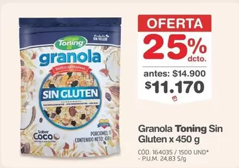 Toning - Granola Sin Gluten