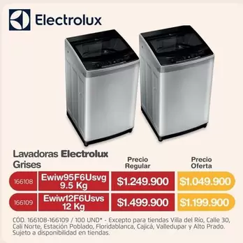 Electrolux - Lavadoras Grises Ewiw95F6Usvg 9.5 Kg, Ewiw12F6Usvg 12 Kg