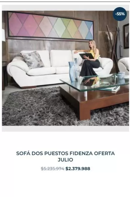 SOFÁ DOS PUESTOS FIDENZA