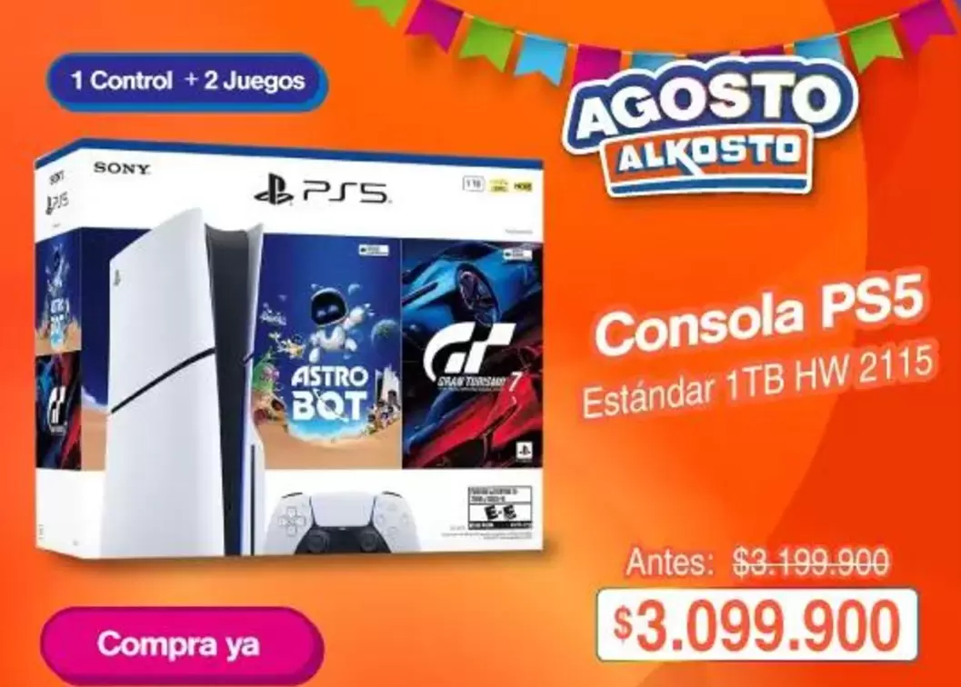 Sony - Consola PS5 Estándar 1TB HW 2115