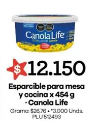 Canola Life - Esparcible para mesa y cocina
