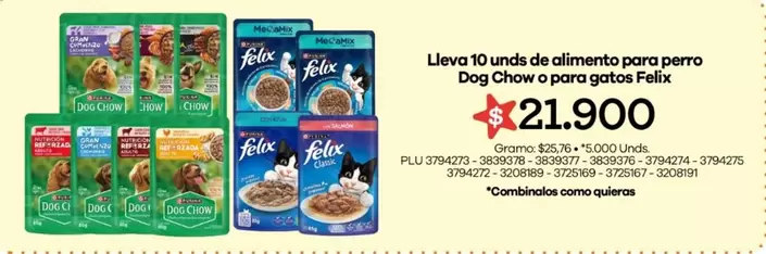 Dog chow - alimento para perro Dog Chow o para gatos Felix