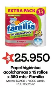 Familia - Papel higi
uevo acolchamax