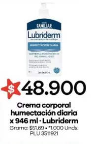 Lubriderm - Crema corporal humectación diaria