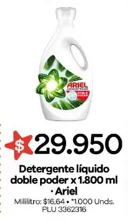 Ariel - Detergente líquido doble poder