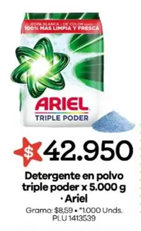 Ariel - Detergente en polvo triple poder